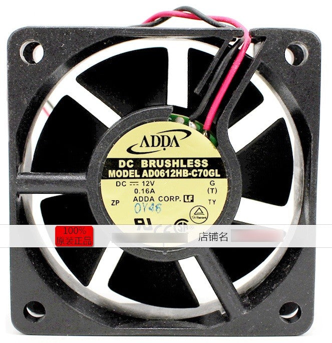ADDA AD0612HB-C70GL 12V 0.16A 1.92W 2wires Cooling Fan ADDA AD0612HB-C70GL 12V 0.16A 1.92W 2wires Cooling Fan
